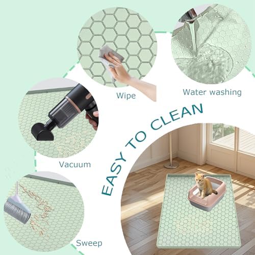Cat Litter Mat for Litter Box, Silicone Large Cat Litter Trapping Mat - Image 3