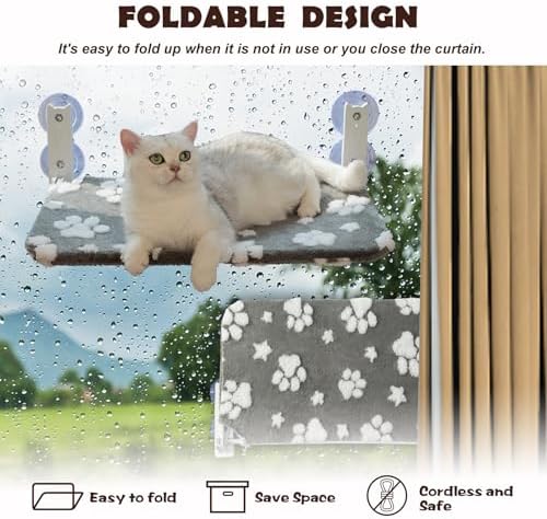 Cute Cat Window Perch, Foldable Cat Window Hammock - Image 5