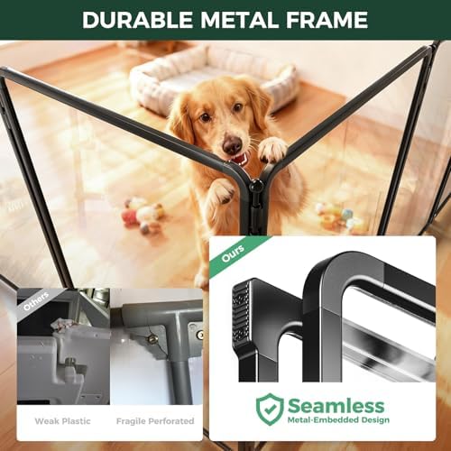 FXW AuraSpace Pro Acrylic & Wire Mesh Indoor Dog Playpen, 8 Panels - Image 3