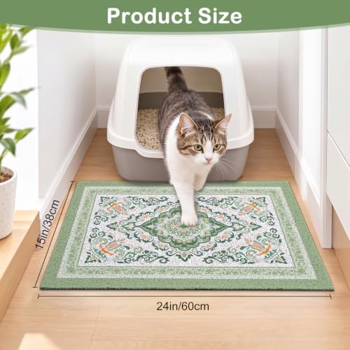 Unicorn Catcher 24"x15" Cat Litter Mat Non-Slip Washable Litter Box Mat - Image 6