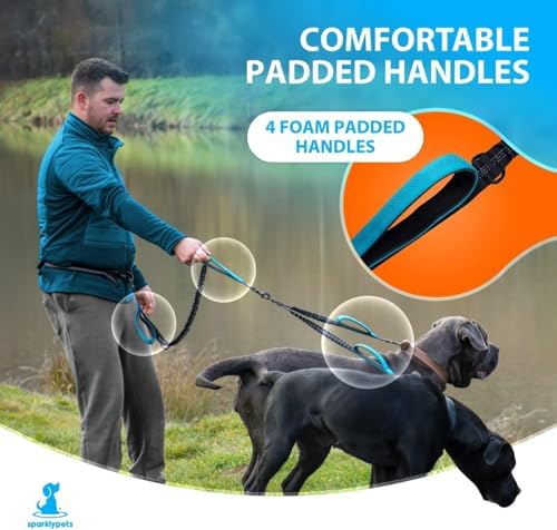 SparklyPets Hands Free Dual Dog Leash, Medium & Large - Image 5