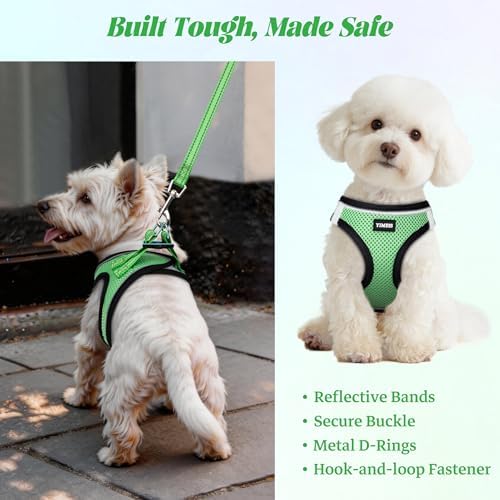 No Pull Dog Puppy Harness and Leash Set Reflective Mesh Vest XX-Small - Image 5