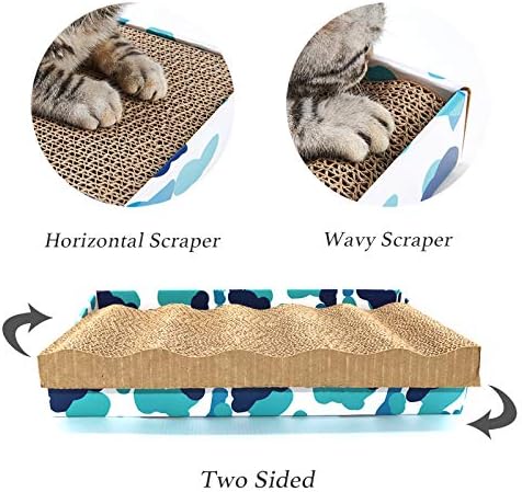 PEEKAB Cat Scratcher Cardboard Reversible Scratching Board Kitty Corrugated - Image 2