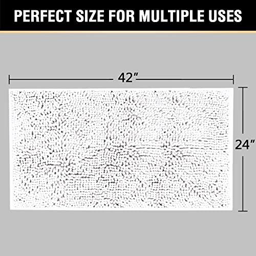 H.VERSAILTEX Microfiber Bath Rugs Chenille Floor Mat Ultra Soft Washable - Image 2