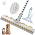 Pet Hair Remover for Carpet, 54 Inch Adjustable Long Handle Carpet Rake for Pet by CleanerHomesHappierPets