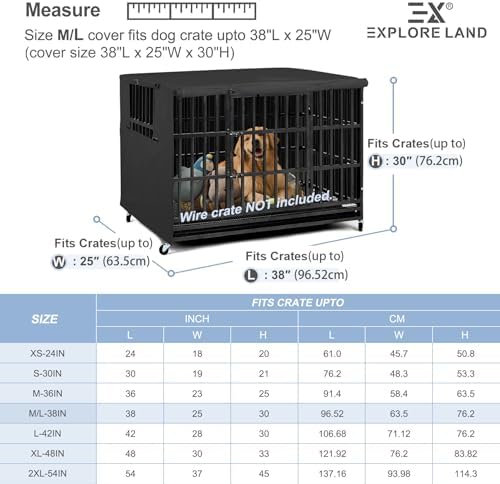 Explore Land Dog Crate Cover, 38 inches - Image 3