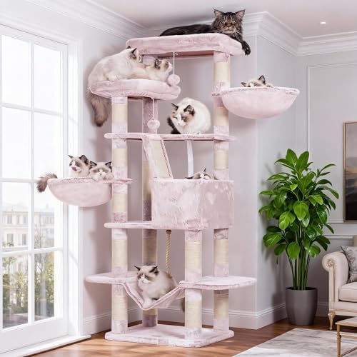 Heybly Cat Tree, 68 inch Multi-Level Cat Tower by HEYBLY