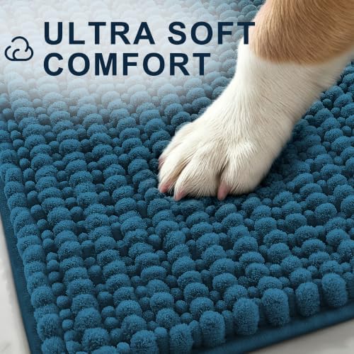 Smiry Dog Door Mat for Muddy Paws 34x21, Ultra Absorbent Chenille Doormat - Image 3