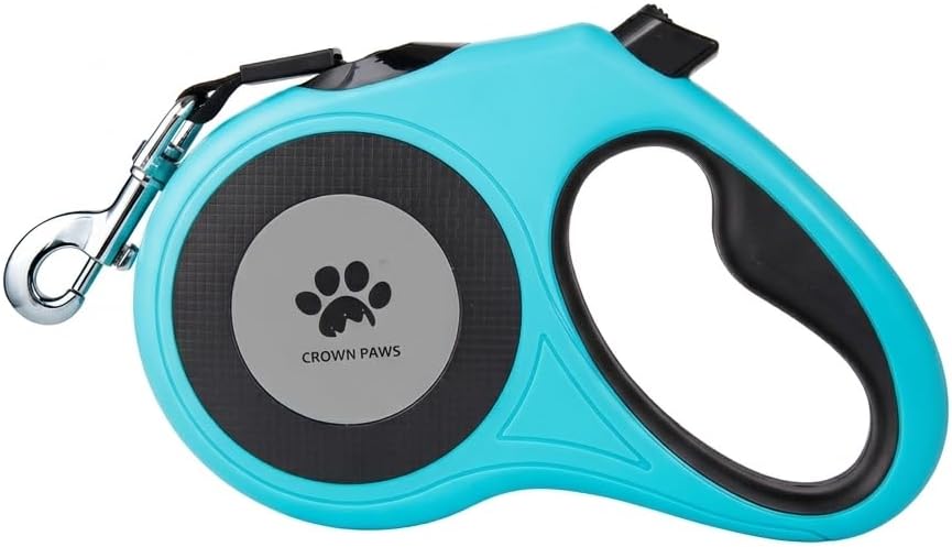 16 ft Retractable Dog Leash for Extra Large Dogs up to 130 lbs, Tangle-Free by CROWN+PAWS