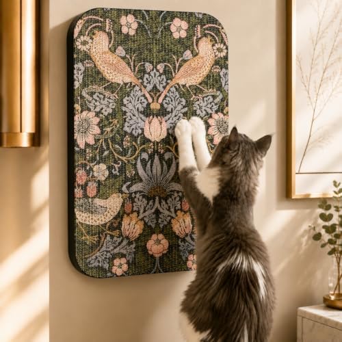 Cat Wall Scratcher, Art Cat Scratching Board by LESISSMER