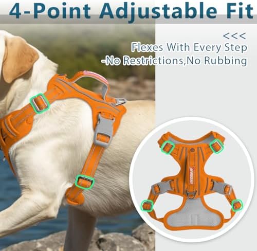 BARKBAY No Pull Dog Harness for Large Dogs, ID Tag Holder Dog Vest - Image 6