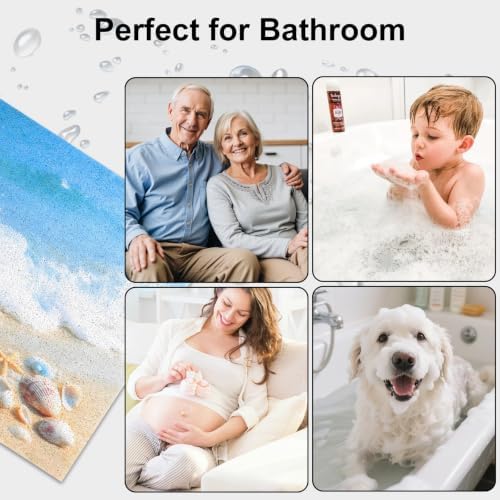 Square Shower Mat, Yonala 27 x 27 Inch Stylish Non Slip Shower Mats - Image 7