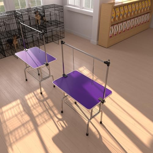 46" Pet Dog Grooming Table, Foldable Stainless Steel Frame Pet Drying Grooming - Image 6