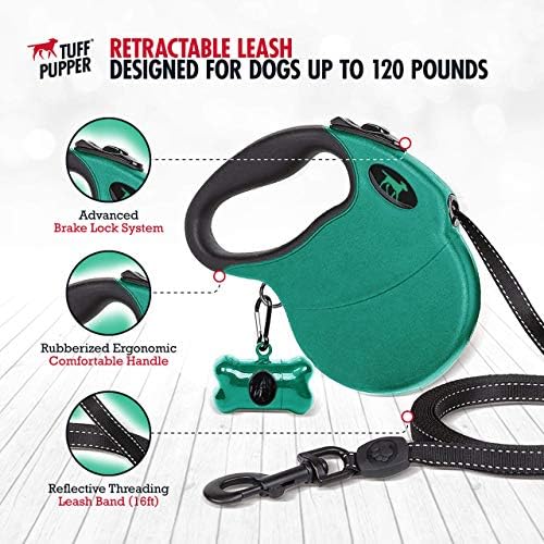 Tuff Pupper Heavy Duty Retractable Dog Leash | 16 ft Dog Leash - Image 3