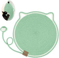 Natural Cotton Rope Cat Scratch Pad, 15.7'' Round Horizontal Floor Cat by LetalongPetSupplies