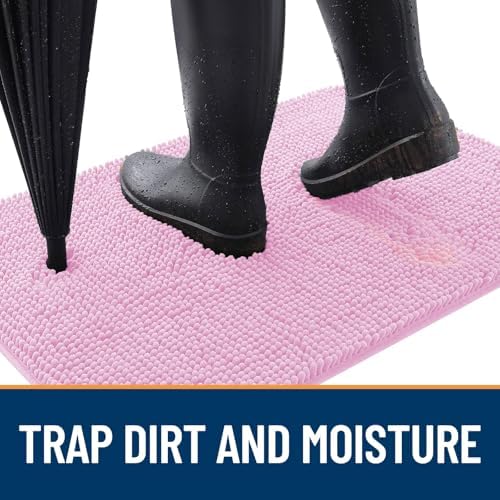 OLANLY Dog Door Mat for Muddy Paws 59x35, Super Absorbent Chenille Mud Mat - Image 2