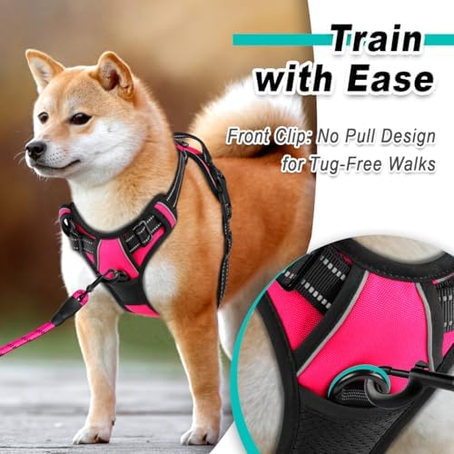 BARKBAY Dog Harness for Small Sized Dog No Pull 2 Clips 3 Buckles Dog Vest - Image 3