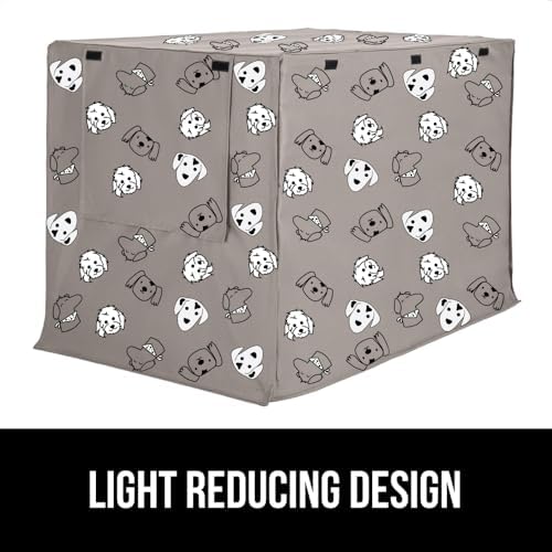 GORILLA GRIP Dog Crate Covers, Wire Kennel Topper, 36 in, Taupe Dogs - Image 6