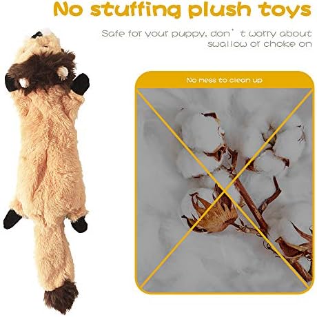 Dog Squeaky Chew Toys No Stuffing Soft Plush - Image 5