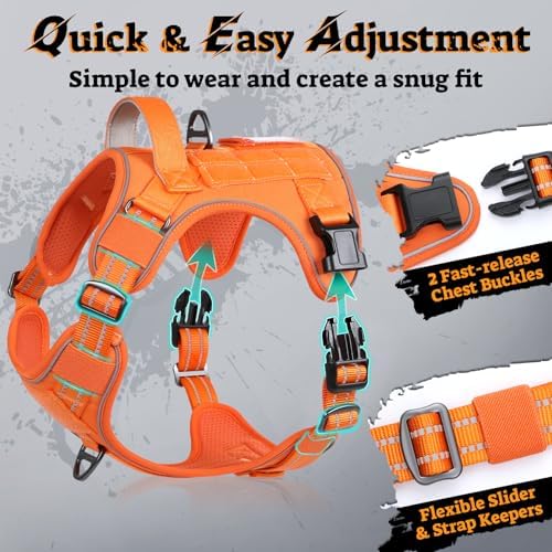 rabbitgoo Tactical Dog Harness Medium Sized, No Pull Service Pet Vest - Image 4