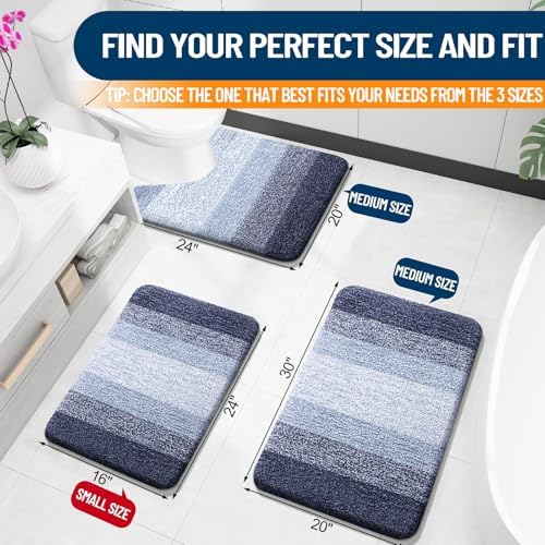 OLANLY Large Bathroom Rugs 44x32, Extra Soft Absorbent Microfiber Bath Rugs - Image 2