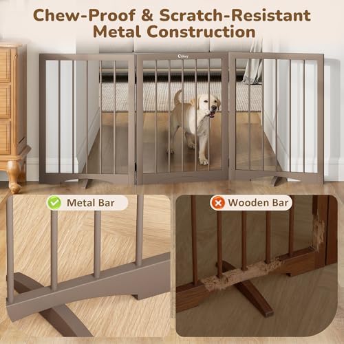 Free Standing Dog Gate Indoor, Foldable Dog Gate - Image 4