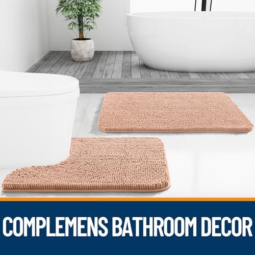 OLANLY Bathroom Runner Rugs 59x24, Extra Soft Absorbent Chenille Bath Rugs - Image 7
