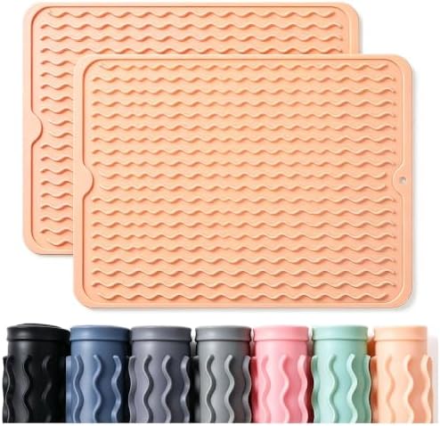 2 Pack Caketime Silicone Dish Drying Mat by CAKETIME