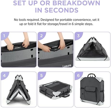 Lesure Portable Soft Collapsible Dog Crate - Image 5