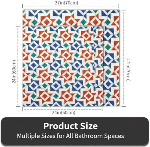 Square Shower Mat Non Slip, 24 x 24 Inch PVC Loofah Shower Floor Mats - Image 2