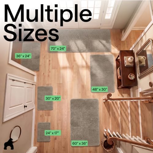 GORILLA GRIP SoakSTOPPER Dog Door Mat, Machine Wash and Dry, 70x24 Beige - Image 2