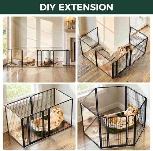 FXW AuraSpace Pro Acrylic & Wire Mesh Indoor Dog Playpen, 6 Panels - Image 5