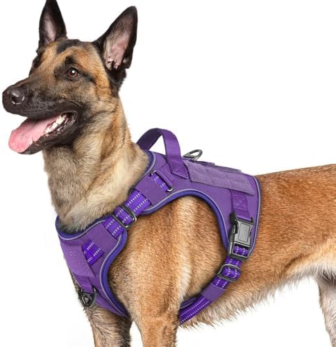 rabbitgoo Tactical Dog Harness for Large Dogs, No Pull Service Pet Vest by rabbitgoo