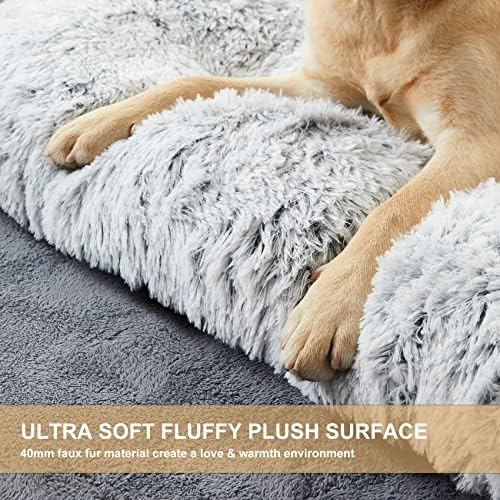 BFPETHOME Dog Beds for Large Dogs, Plush Dog Crate Bed Fluffy Cozy Kennel Pad - Image 3