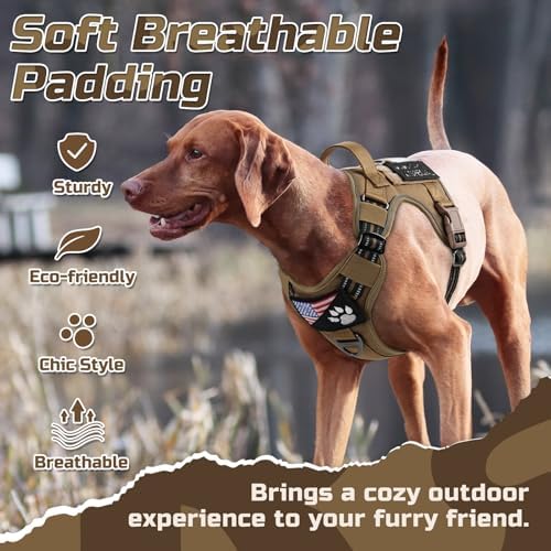 rabbitgoo Tactical Dog Harness for Medium, No Pull Military Service Vest - Image 3