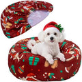 Round Dog Bed Cover Elastic Edged Washable Pet Bed Protector by Hoopttay