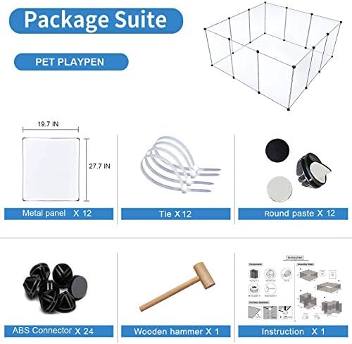 BRIAN & DANY Pet Dog Playpen, Portable Small Animal Transparent Fence Panels - Image 2
