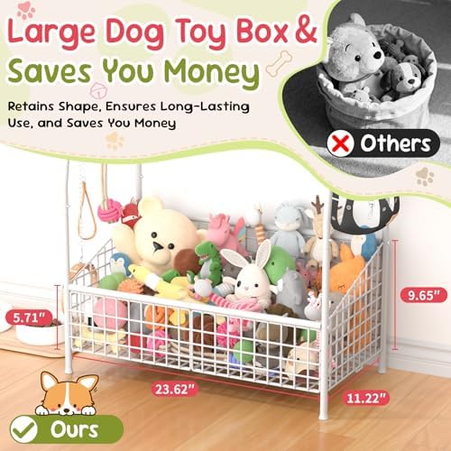 Kaiferty Indestructible Large Dog Toy basket, Toy Box - Image 4