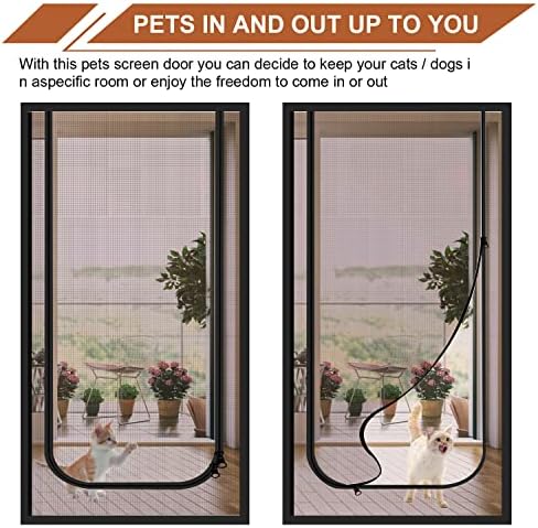 Dixutzi Reinforced Cat Screen Door Fits Door Size 34''x 82'', Heavy Duty Pets - Image 5