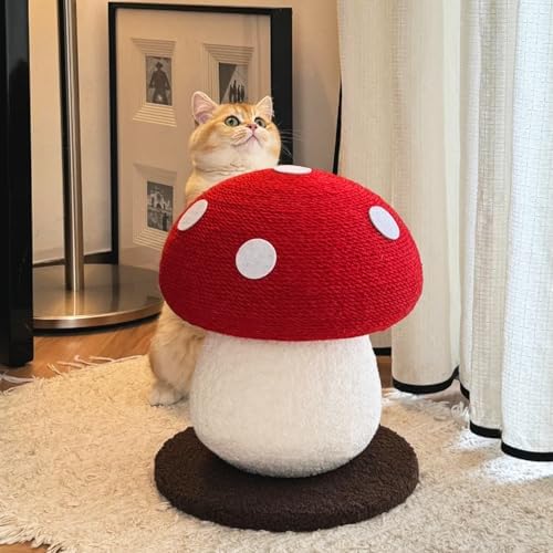 Mushroom Cat Scratcher, Sisal Cat Scratching Post by Chzisuyy