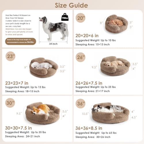 EHEYCIGA 30" Calming Donut Dog Bed - Image 3