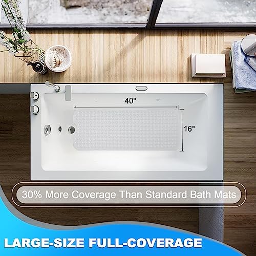 Bathtub and Shower Mats, 40x16 Inch Extra Large Non Slip Soft Bath Tub Mat - Image 4