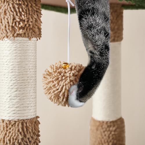 Yaheetech 42in Brown Cactus Cat Tree Tower - Image 6