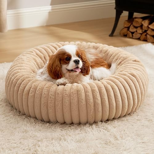 Bedsure ComfyFleece® Donut Dog Bed Medium Size Dog by BEDSURE