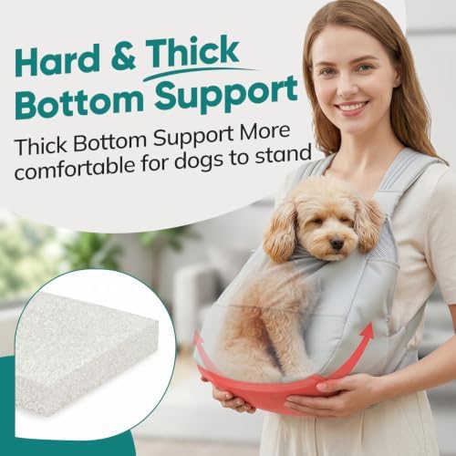 Dog Sling Carrier Front with Thicken Bottom Support - Image 3