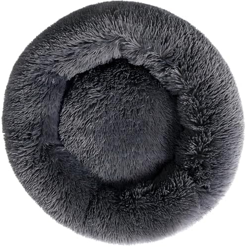 Large Cat Bed Round Dog Bed Warm Pet Beds Large Rabbit Pillow Calming Donut by Unknown