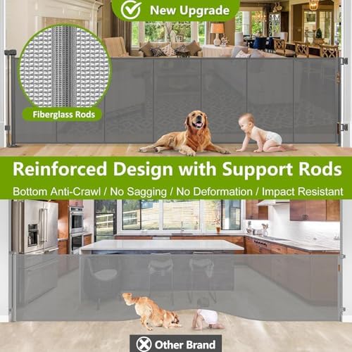 Reinforced 42" Tall 195" Extra Wide Retractable Fence Outdoor/Indoor - Image 2