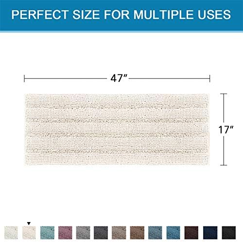 H.VERSAILTEX Bath Rugs for Bathroom Non Slip Bath Mats Extra Thick Chenille - Image 2