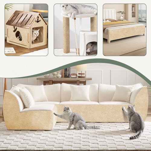 78.7x15.8In Cat Scratch Mat for Couch, Anti Scratch Furniture Protector - Image 2