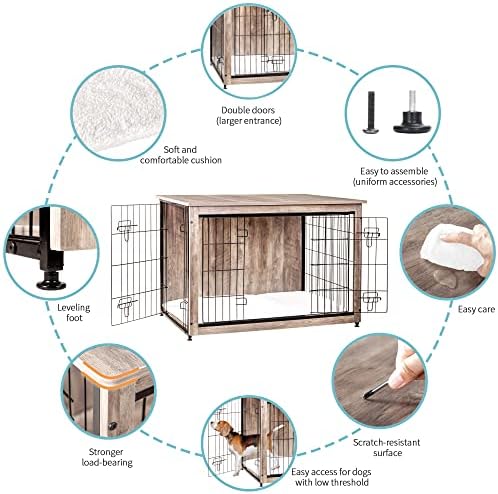 DWANTON 43.3" XXL Dog Crate Furniture - Image 5